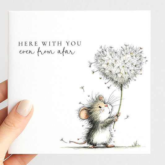 Here With You Card, Thinking of You Card, Comfort Card, Long Distance Support Card