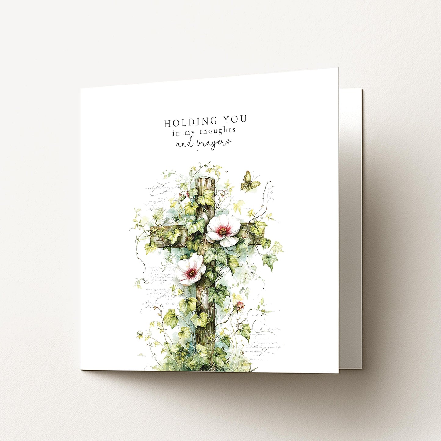 Thinking of You Card, Sympathy Card, Christian Sympathy Card, Holding You in My Thoughts and Prayers