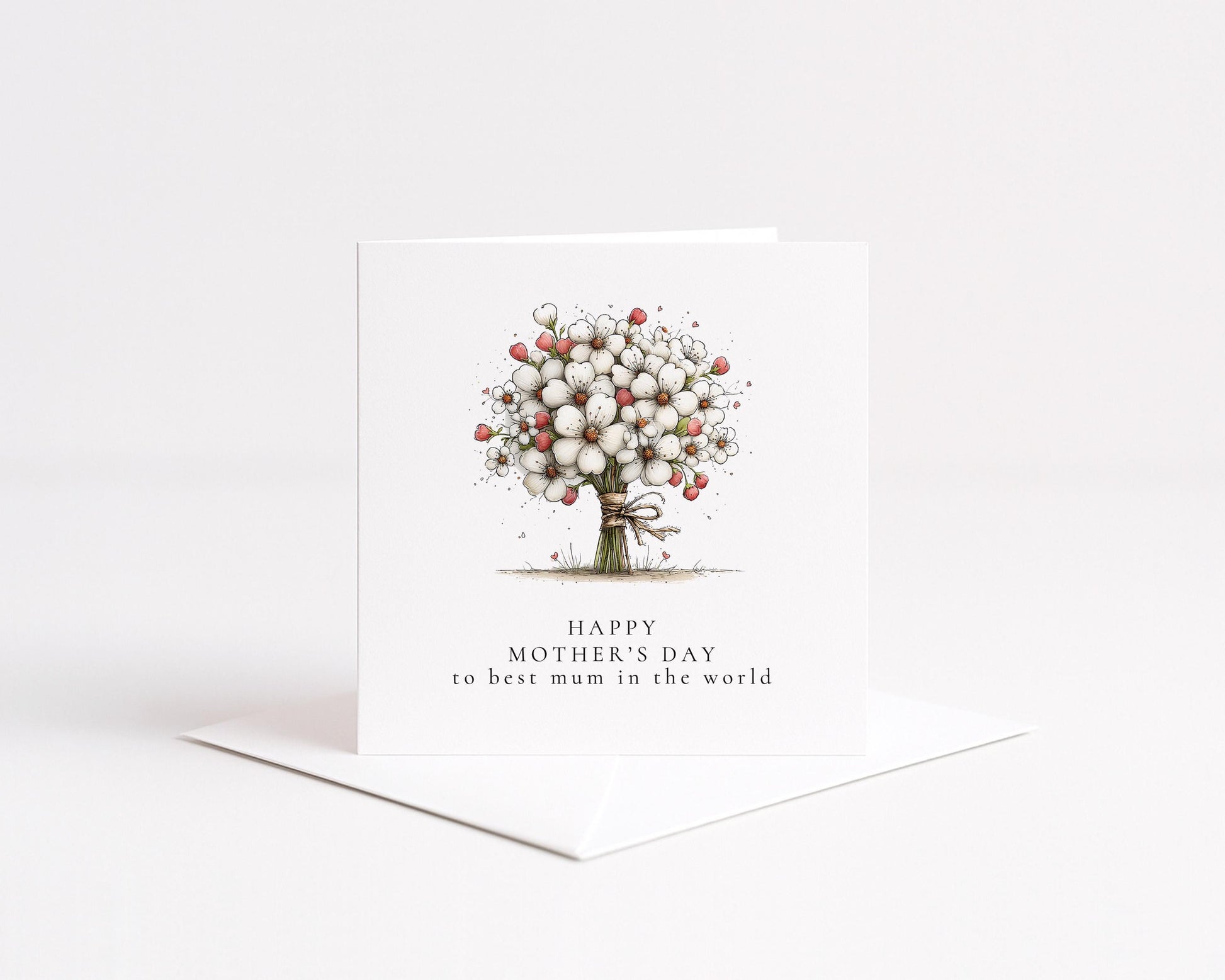 Mother’s Day Card - Mum Card With Classic Floral Design & Matte Finish