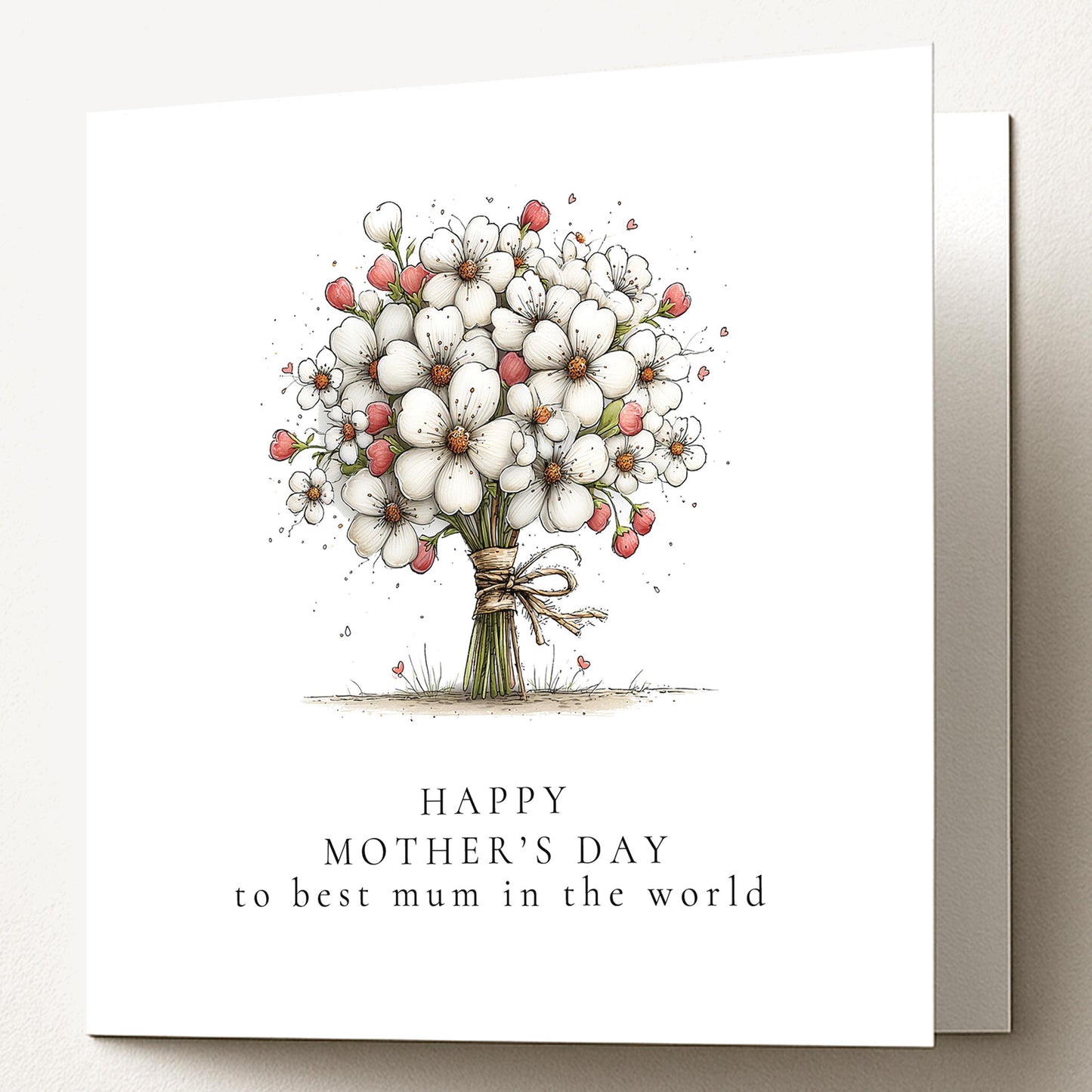 Mother’s Day Card - Mum Card With Classic Floral Design & Matte Finish