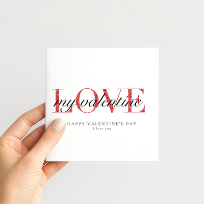 Valentine’s Day Card, Love Valentine Card for Partner, Romantic Valentine Card, Modern Valentine’s Card