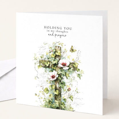 Thinking of You Card, Sympathy Card, Christian Sympathy Card, Holding You in My Thoughts and Prayers