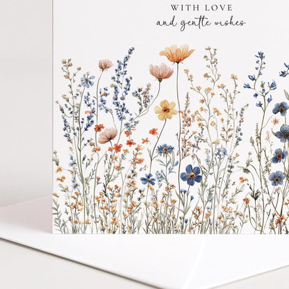 Thinking of You Card, Sympathy Card, Support Card, With Love and Gentle Wishes, Comfort Card