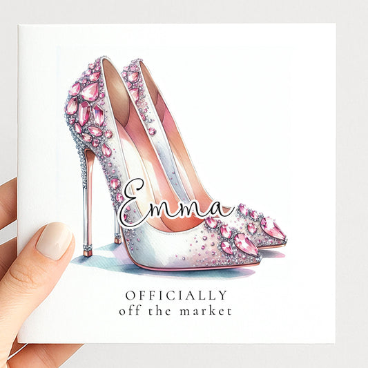 Bride to Be Card, Officially Off the Market, Engagement Card for Friend, Funny Bride Card, Hen Party Card, Wedding Celebration