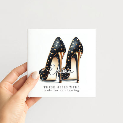 Funny Birthday Card for Her, These Heels Were Made for Celebrating, Glam Heels Card, Stylish Birthday Card, Fashion Lover Gift