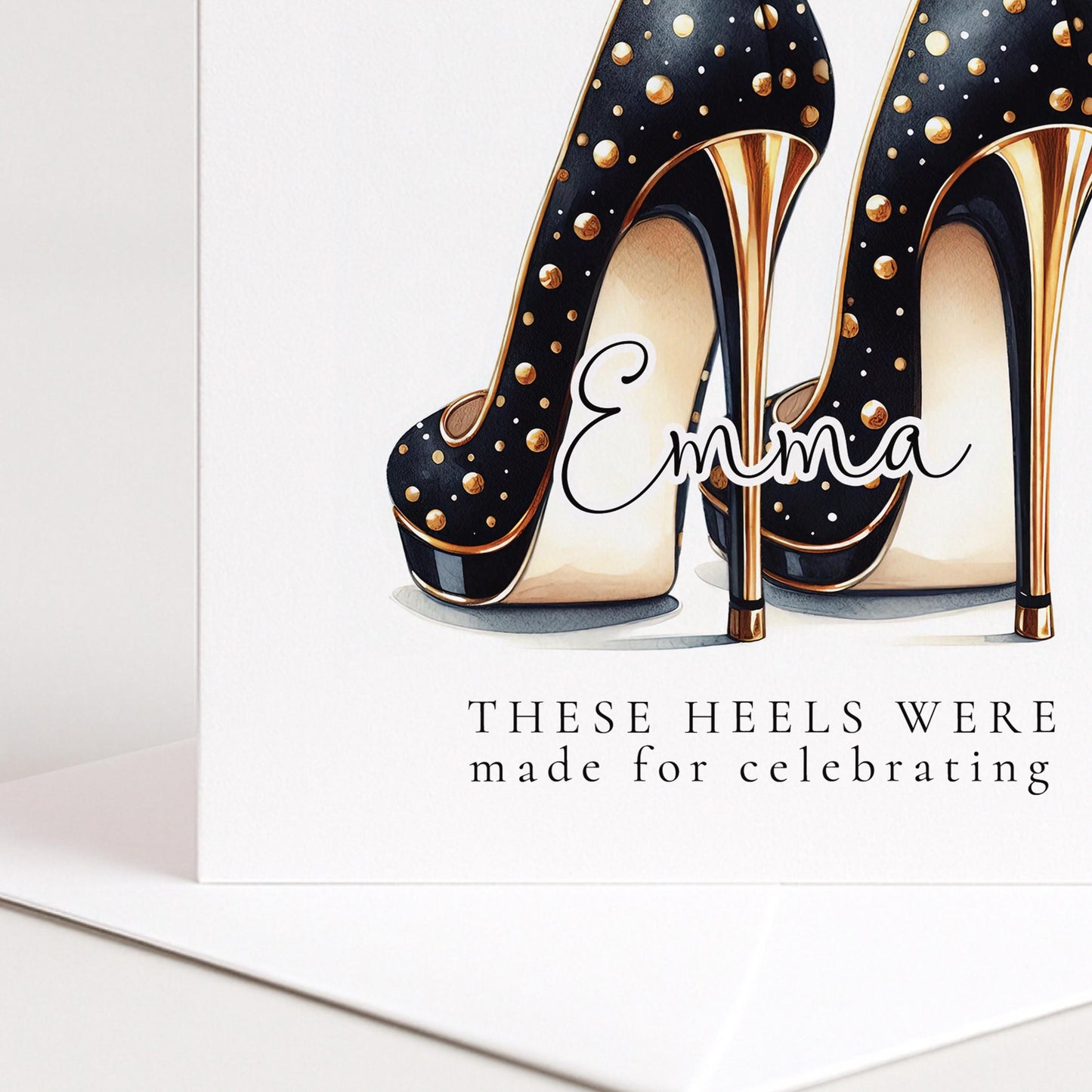 Funny Birthday Card for Her, These Heels Were Made for Celebrating, Glam Heels Card, Stylish Birthday Card, Fashion Lover Gift