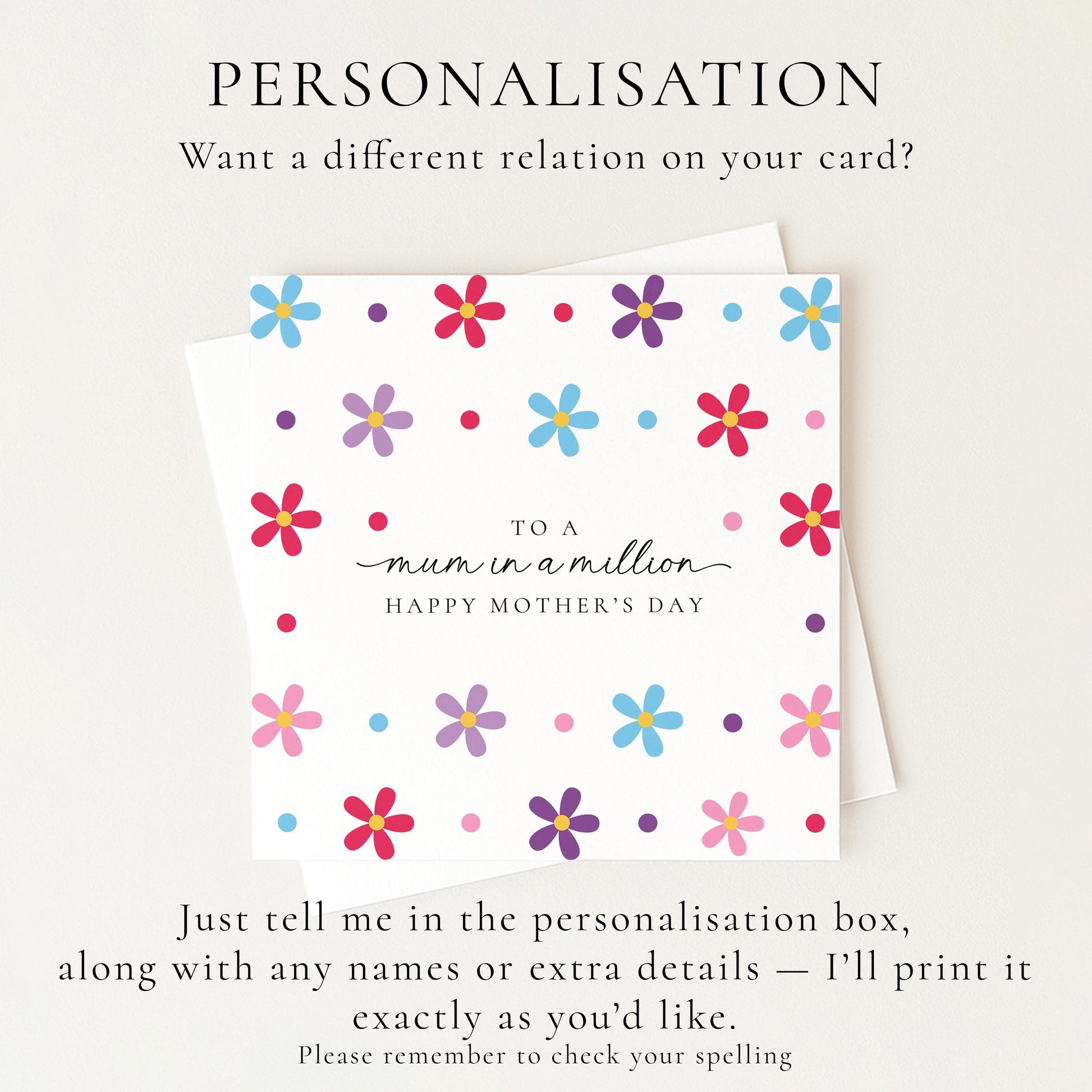 Mum in a Million Mother’s Day Card