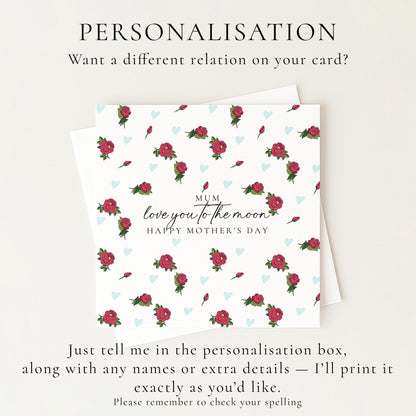 Love You to the Moon Mum Mother’s Day Card