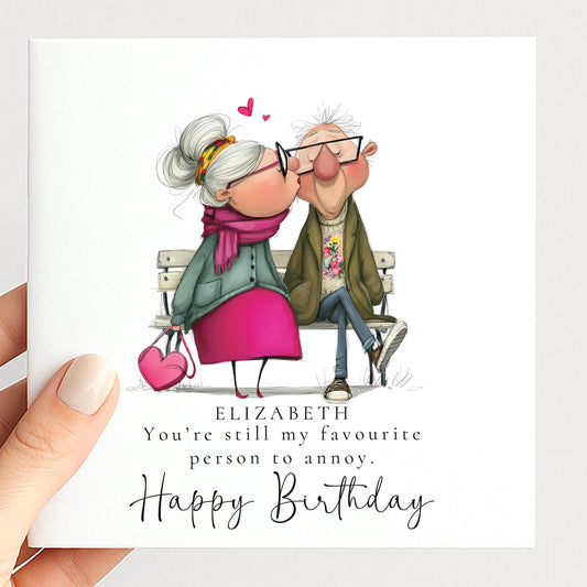 Funny Wife Birthday Card, Cute Romantic Birthday Card for Wife, Husband to Wife Card, Love Birthday Card, Personalised Wife Card