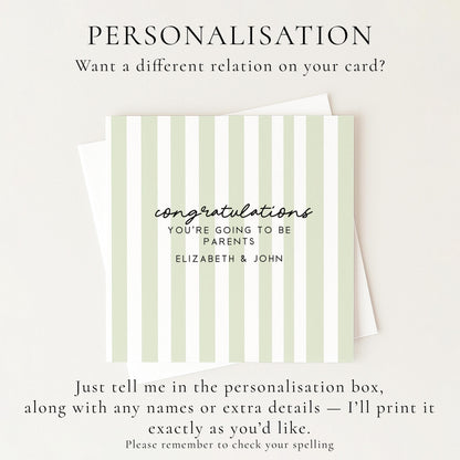 Congratulations You’re Going To Be Parents Card