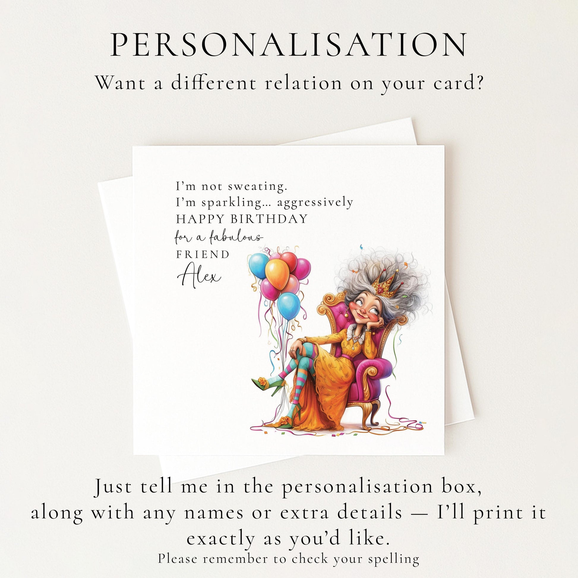 Funny Friend Birthday Card, Menopause Birthday Card, Humorous Birthday Card for Friend, Fabulous Friend Card, Hot Flush Birthday