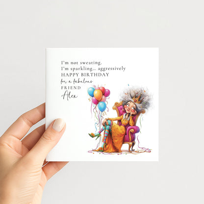Funny Friend Birthday Card, Menopause Birthday Card, Humorous Birthday Card for Friend, Fabulous Friend Card, Hot Flush Birthday