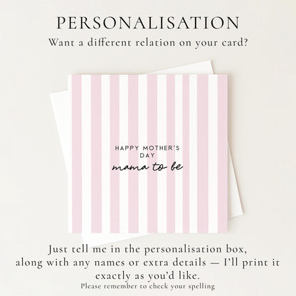 Mother’s Day Mum To Be Card