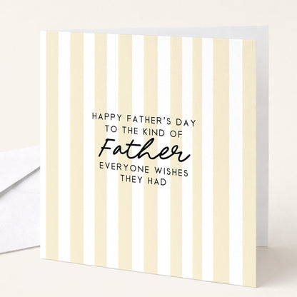 Father’s Day Card Personalised, Happy Fathers Day Card, Custom Dad Card, Minimalist Stripe Card for Dad, Modern Fathers Day