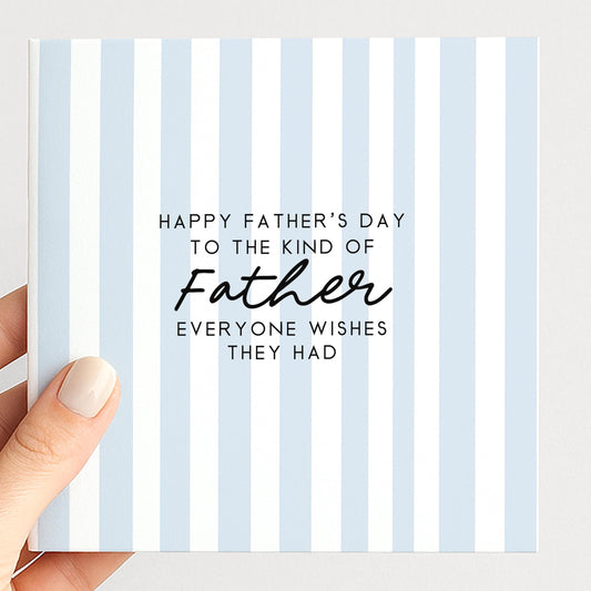 Father’s Day Card Personalised, Happy Fathers Day Card, Custom Dad Card, Minimalist Stripe Card for Dad, Modern Fathers Day