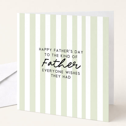 Father’s Day Card Personalised, Happy Fathers Day Card, Custom Dad Card, Minimalist Stripe Card for Dad, Modern Fathers Day