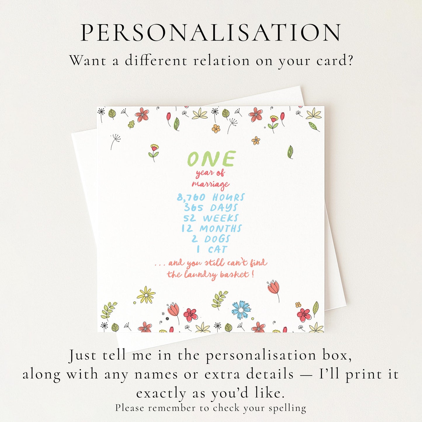 Funny 1st Wedding Anniversary Card, One Year of Marriage Card, Paper Anniversary Card, Humorous Anniversary Card for Husband or Wife