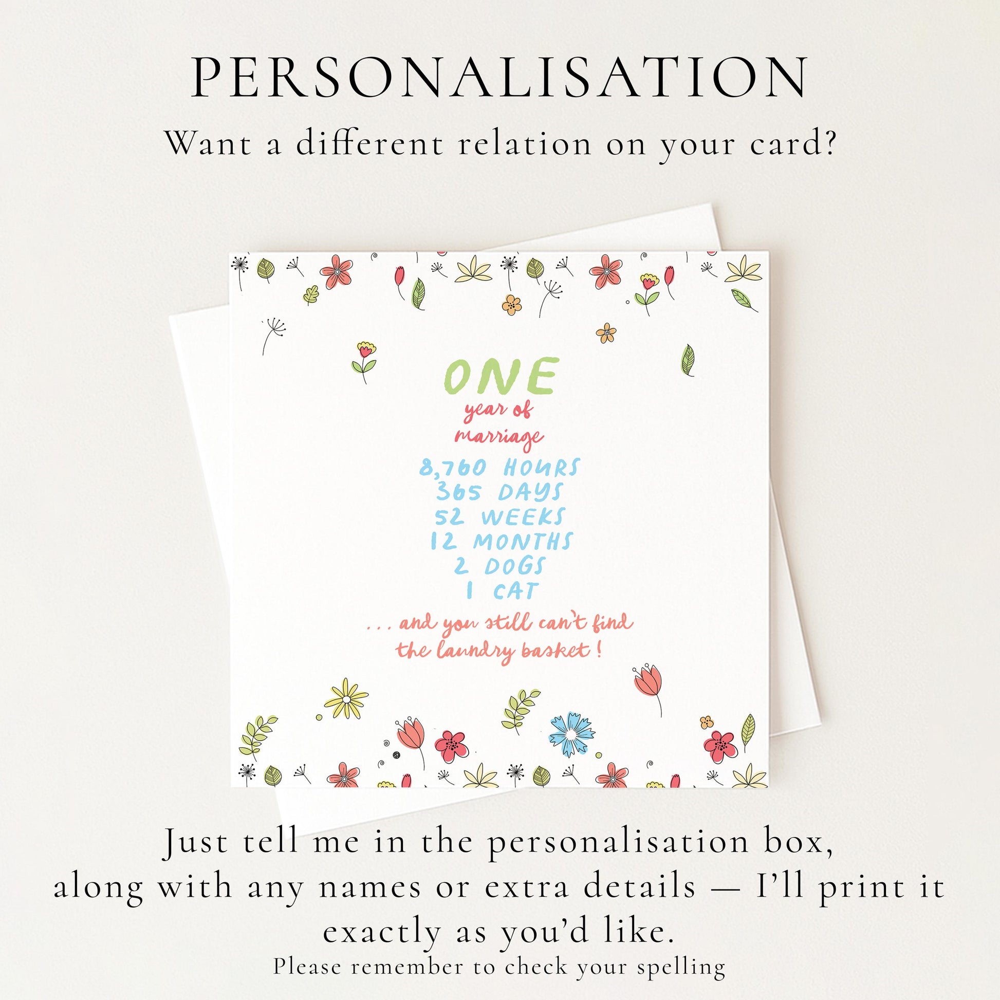 Funny 1st Wedding Anniversary Card, One Year of Marriage Card, Paper Anniversary Card, Humorous Anniversary Card for Husband or Wife