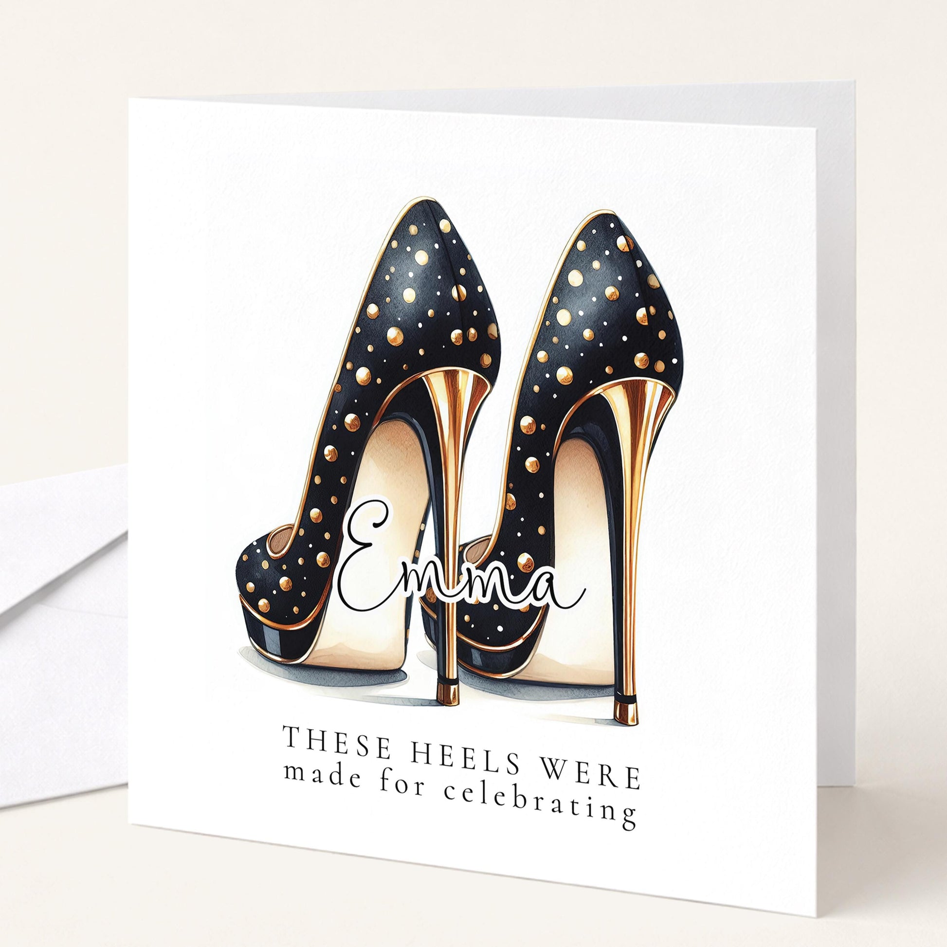 Funny Birthday Card for Her, These Heels Were Made for Celebrating, Glam Heels Card, Stylish Birthday Card, Fashion Lover Gift