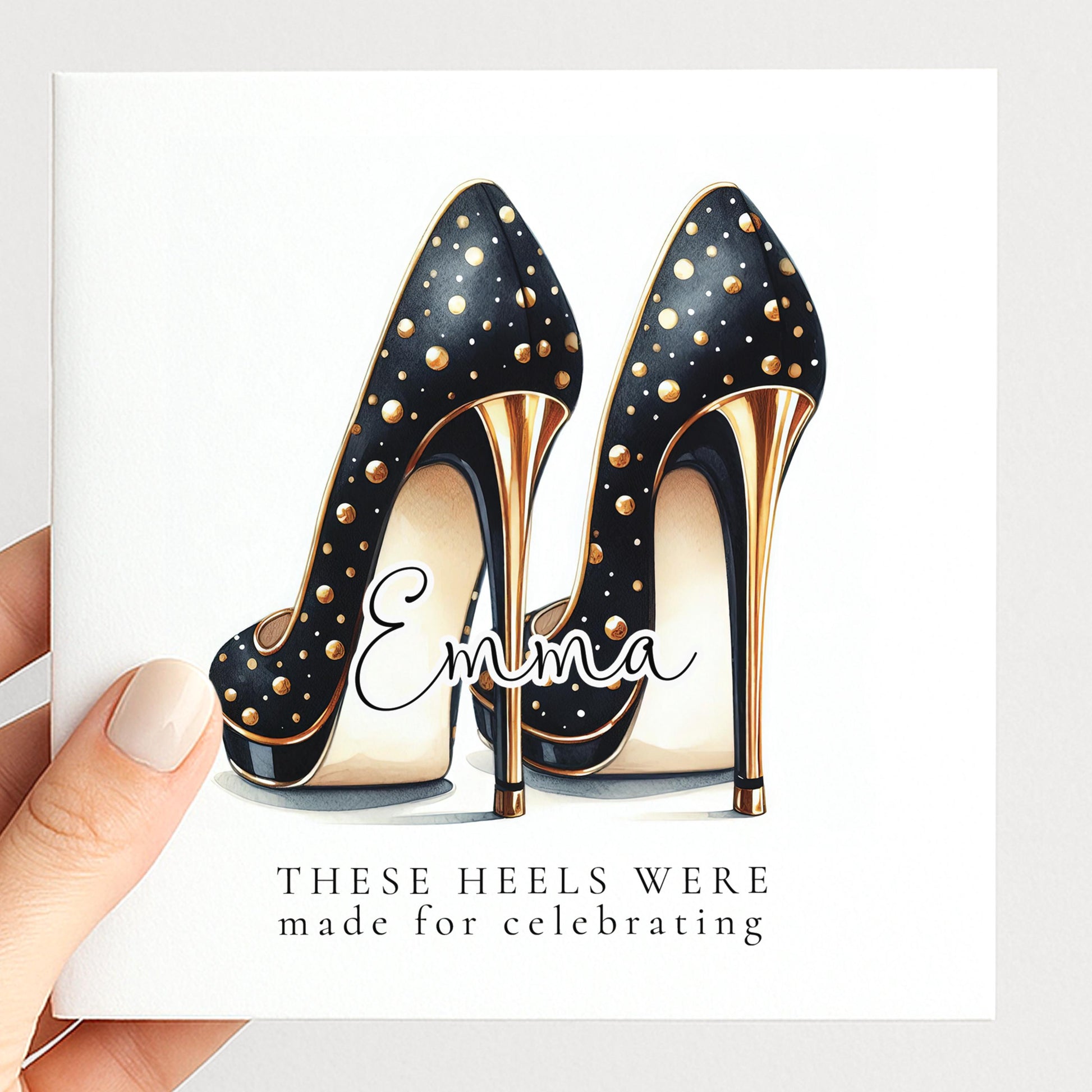 Funny Birthday Card for Her, These Heels Were Made for Celebrating, Glam Heels Card, Stylish Birthday Card, Fashion Lover Gift