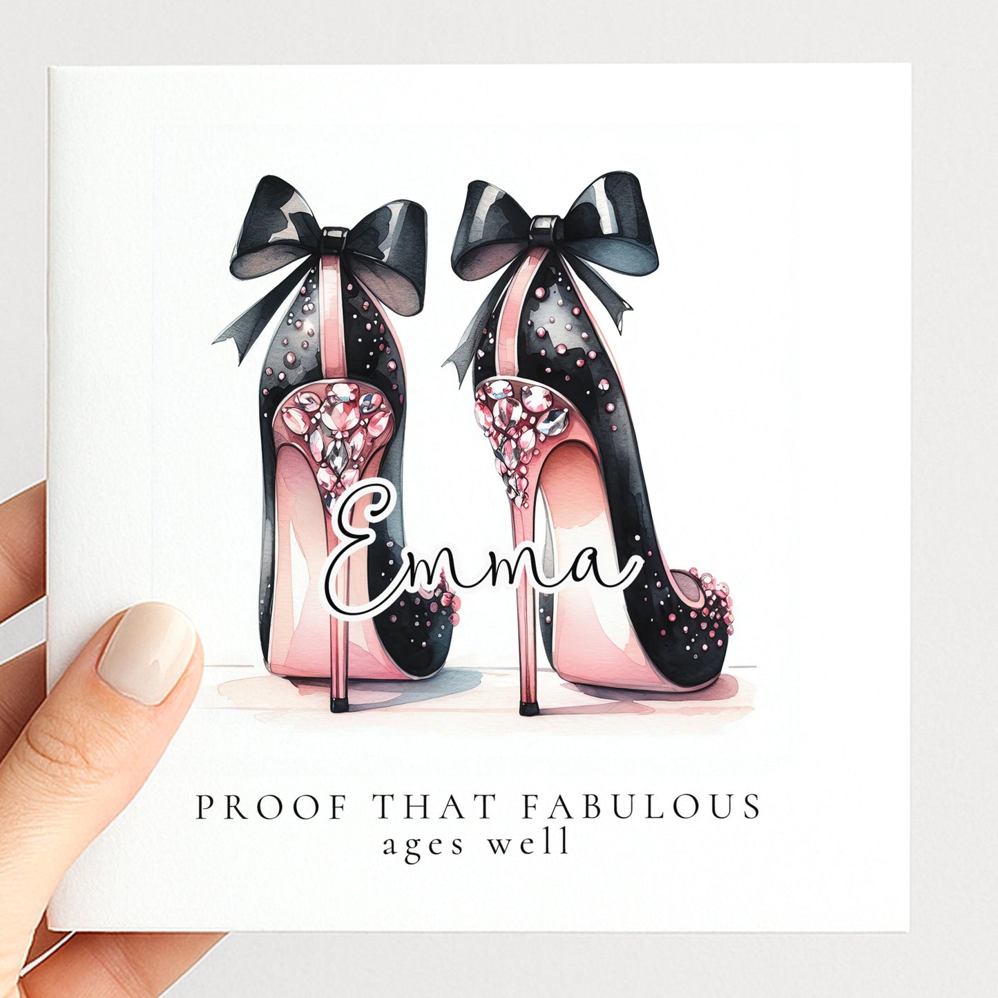 Funny Birthday Card for Her, Proof That Fabulous Ages Well, Glam Heels Birthday Card, Stylish Friend Card, Fashion Lover Gift