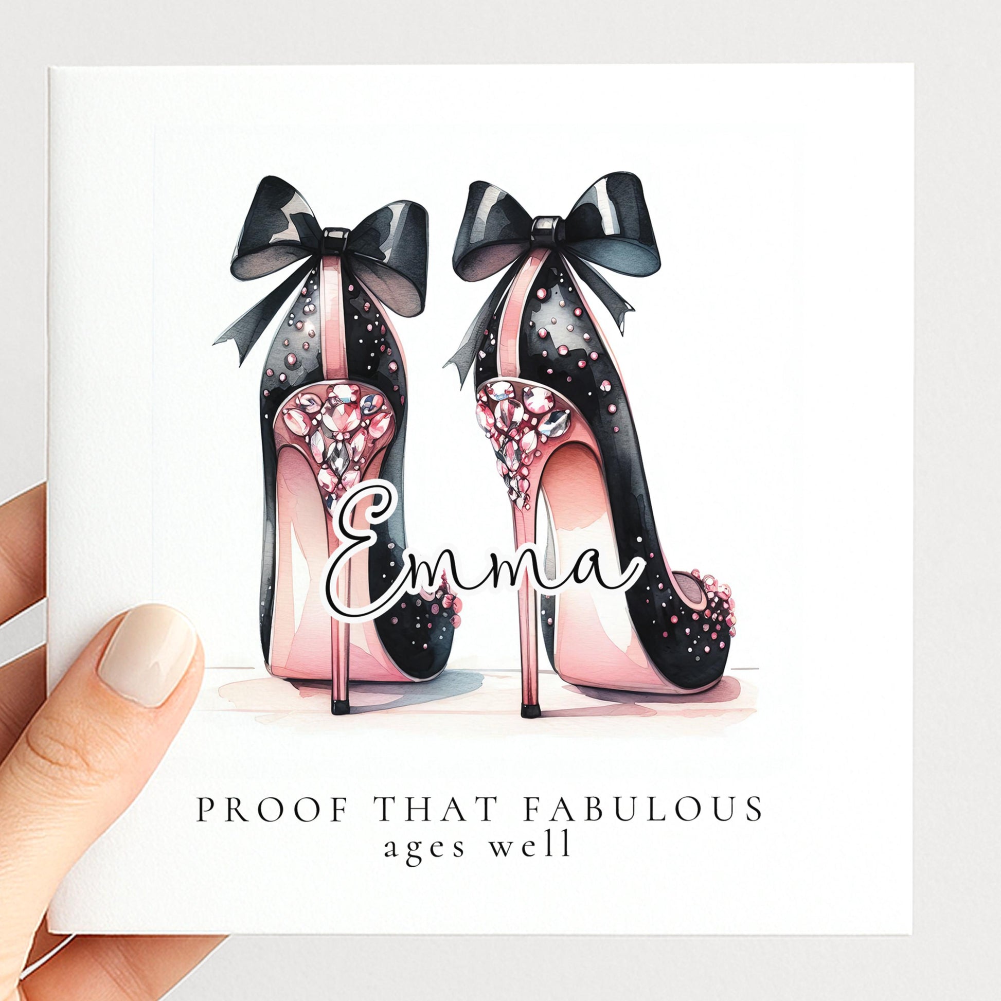 Funny Birthday Card for Her, Proof That Fabulous Ages Well, Glam Heels Birthday Card, Stylish Friend Card, Fashion Lover Gift
