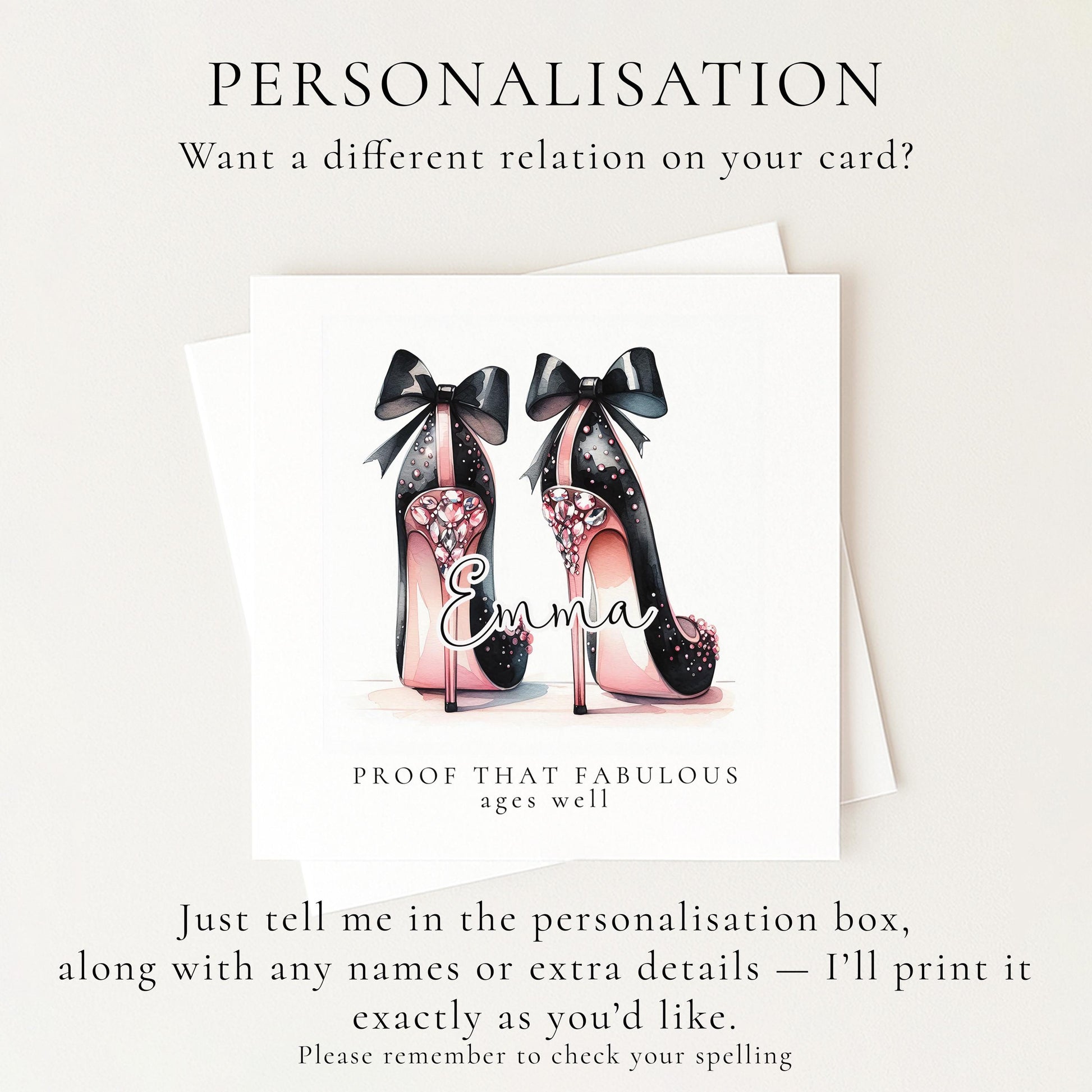 Funny Birthday Card for Her, Proof That Fabulous Ages Well, Glam Heels Birthday Card, Stylish Friend Card, Fashion Lover Gift