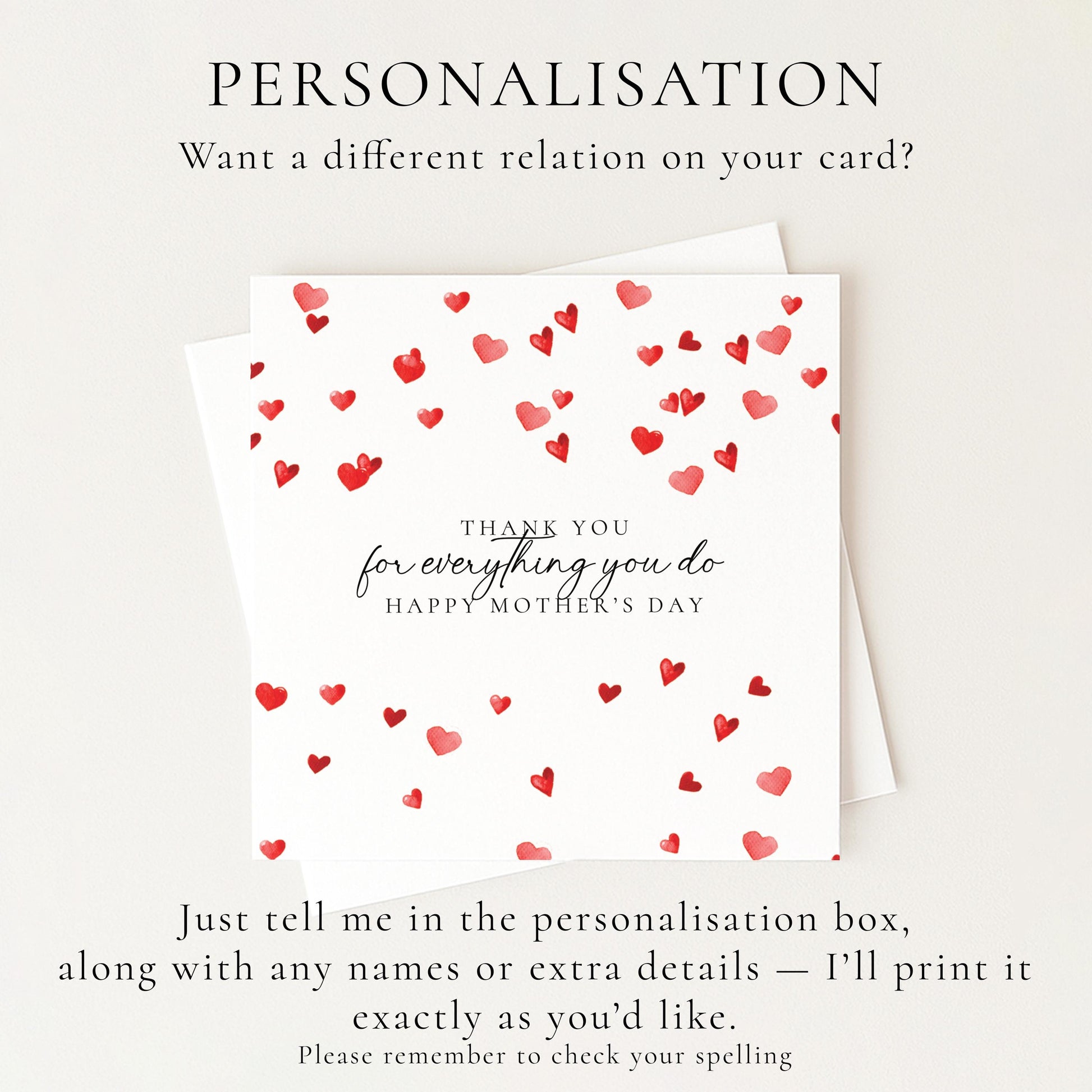 Thank You Mum Mother’s Day Card