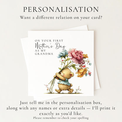 First Mothers Day Card from Grandchild, First Mothers Day as My Grandma, Mothers Day Card, New Grandparent Gift