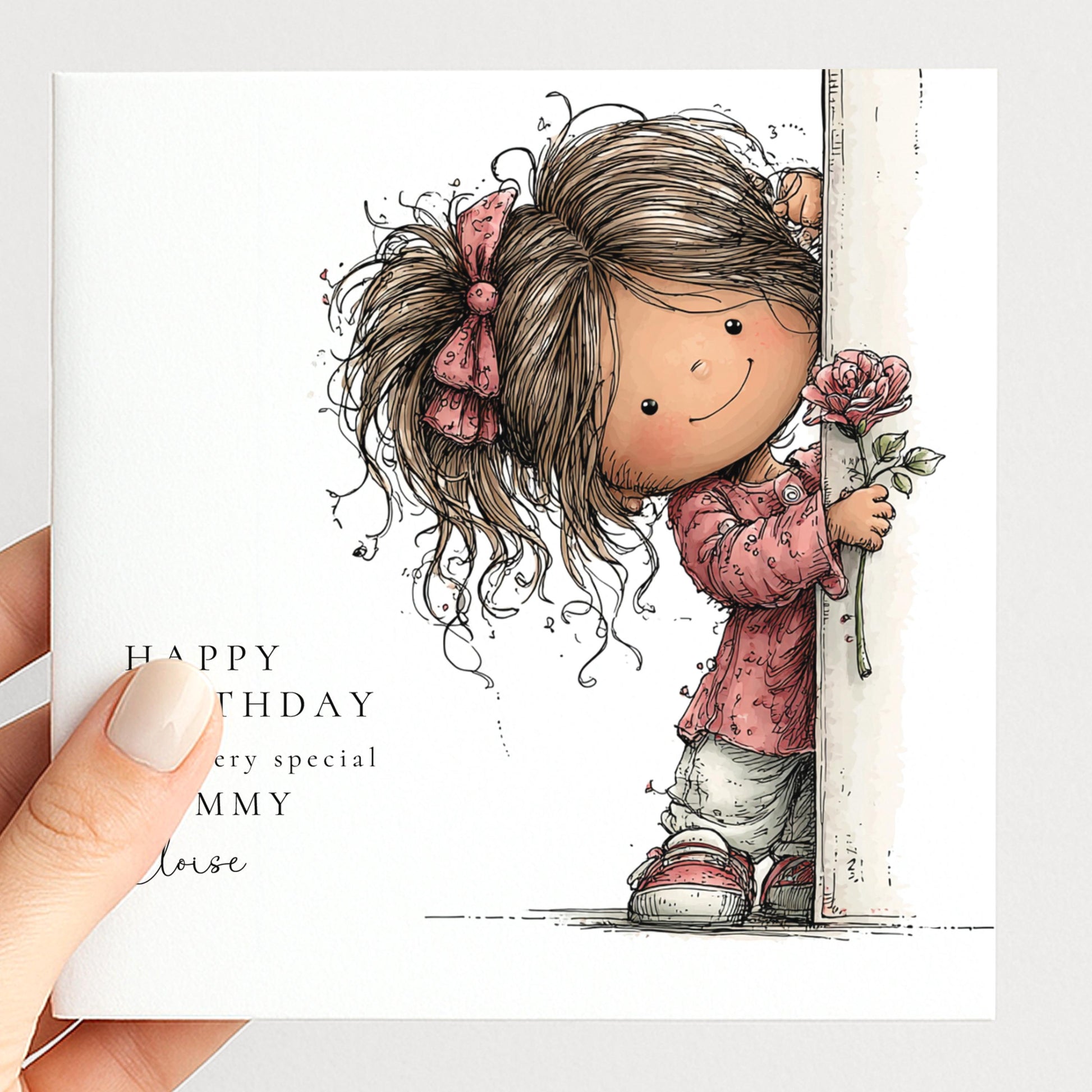 Mummy Birthday Card From Daughter, Cute Mum Birthday Card, Personalised Mummy Card, Birthday Card For Mum From Child