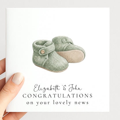 New Baby Congratulations Card, Personalised Pregnancy Congratulations, Expecting Baby Card, Neutral Baby Announcement Card