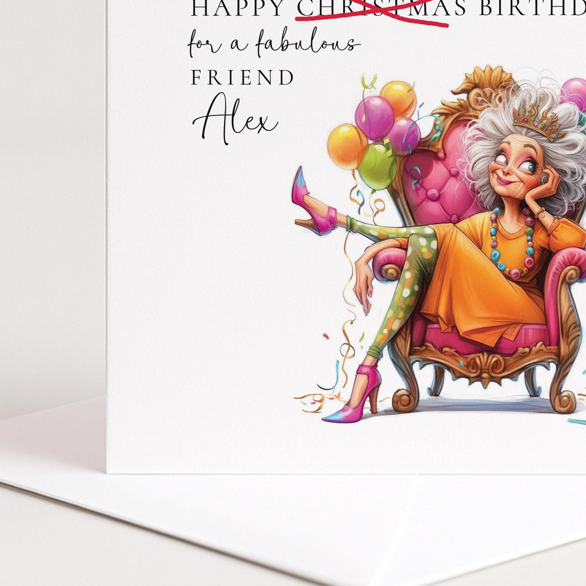 Funny Birthday Card for Friend, Brain Fog Humour Card, Personalised Name Design, Menopause Birthday Card