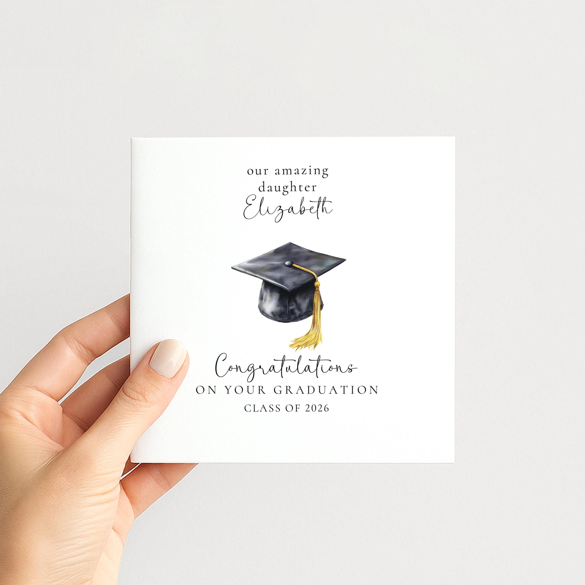 Personalised Graduation Card for Daughter, Son, Granddaughter or Grandson, Class of 2026 Card, Congratulations Graduate, Proud Greeting