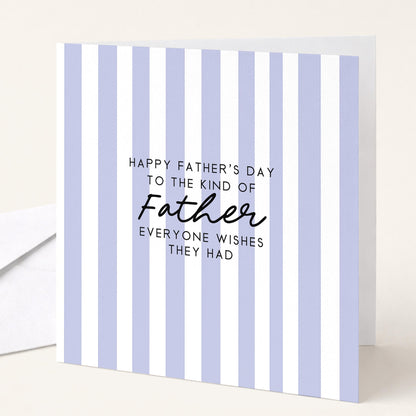 Father’s Day Card Personalised, Happy Fathers Day Card, Custom Dad Card, Minimalist Stripe Card for Dad, Modern Fathers Day