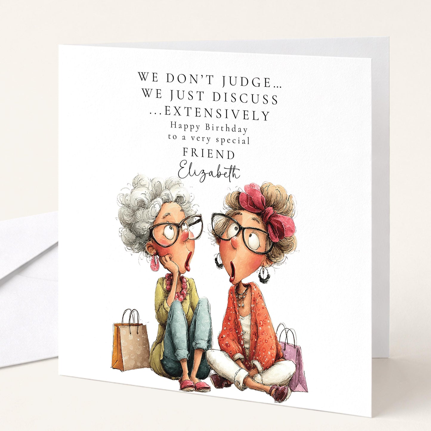 Funny Friend Birthday Card - We Don't Judge