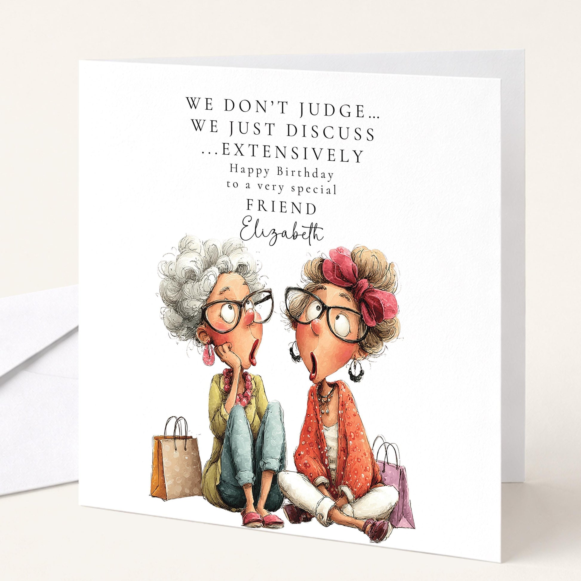 Funny Friend Birthday Card - We Don't Judge