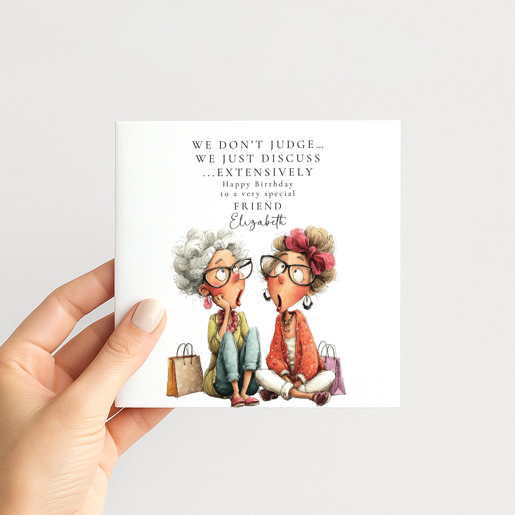 Funny Friend Birthday Card - We Don't Judge
