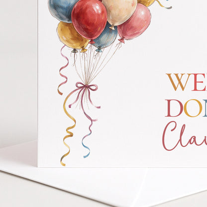 Well Done Card Personalised - Bright and Bold