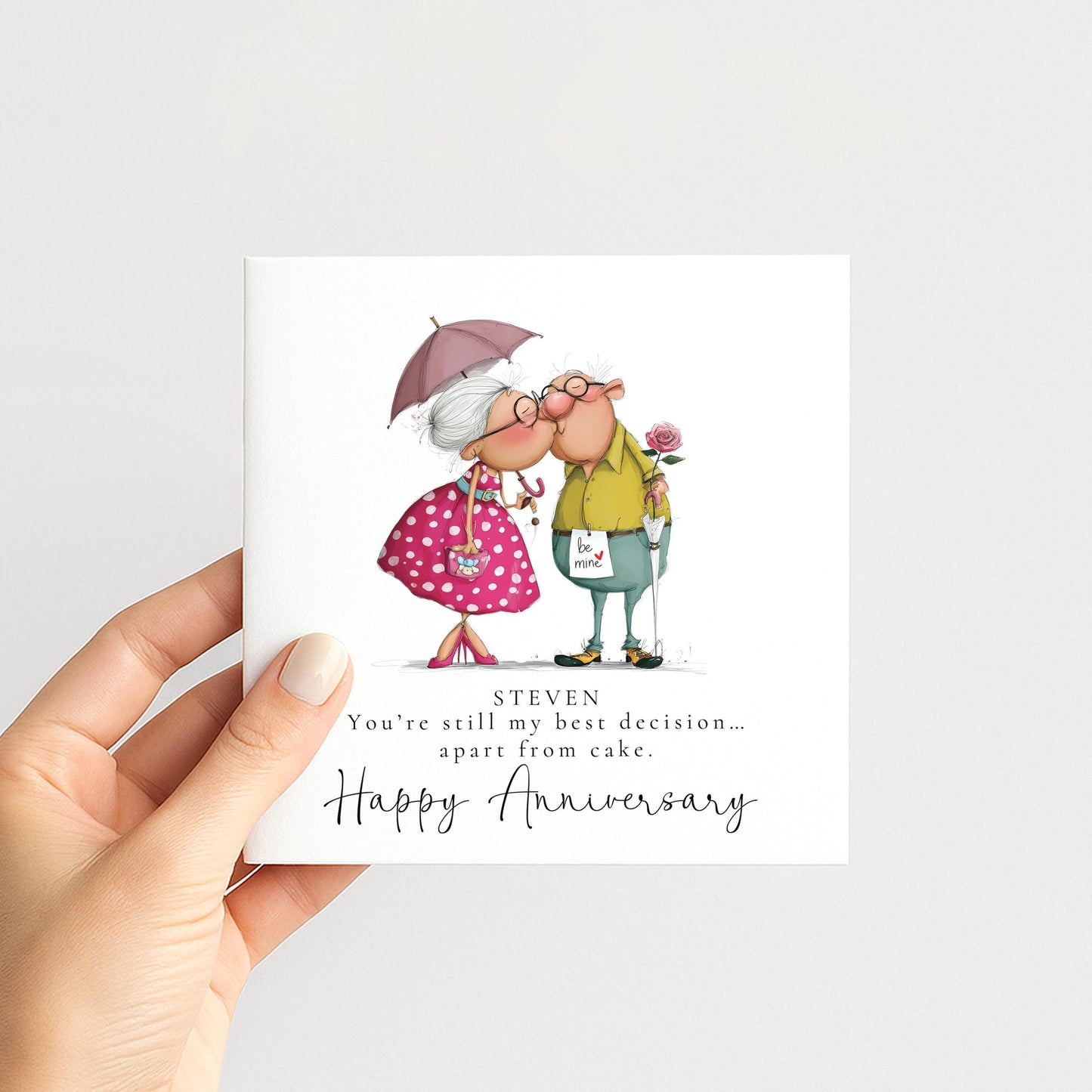 Funny Anniversary Card For Husband - My Best Decision