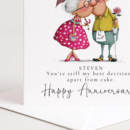 Funny Anniversary Card For Husband - My Best Decision