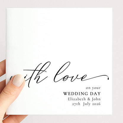 Wedding Day Card – Personalised Elegant Keepsake With Premium Matte Finish