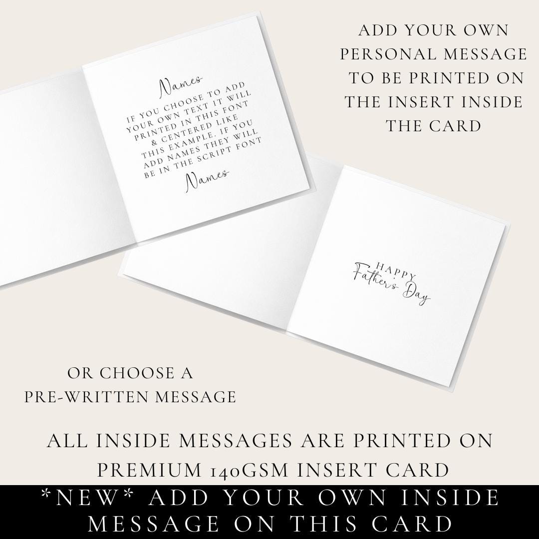 Fathers Day Card – Personalised Beach Greeting Card With Printed Message