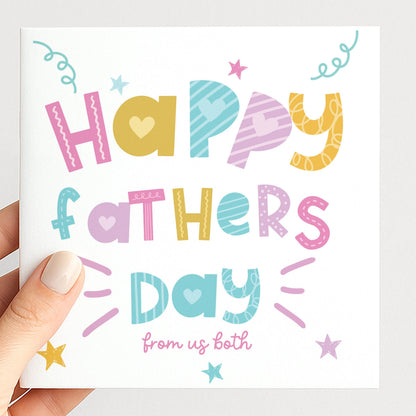 Fathers Day Card – Personalised Bright Family Greeting Card with Premium Matte Finish