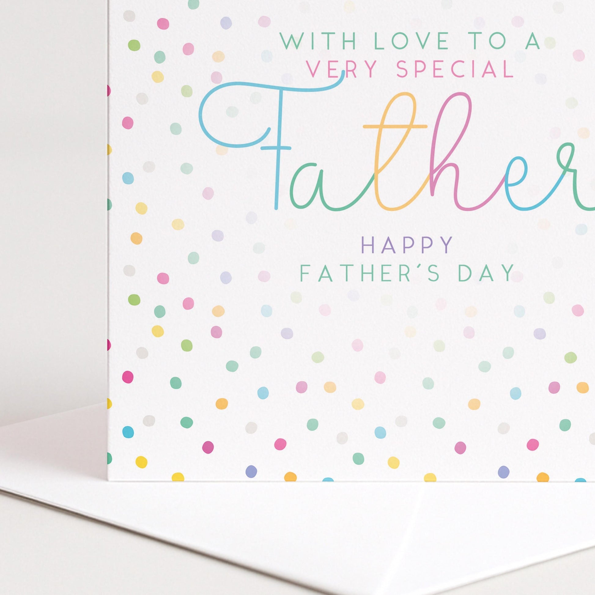 Fathers Day Card - Personalised Dad Greeting Card With Matte Finish & Colourful Design