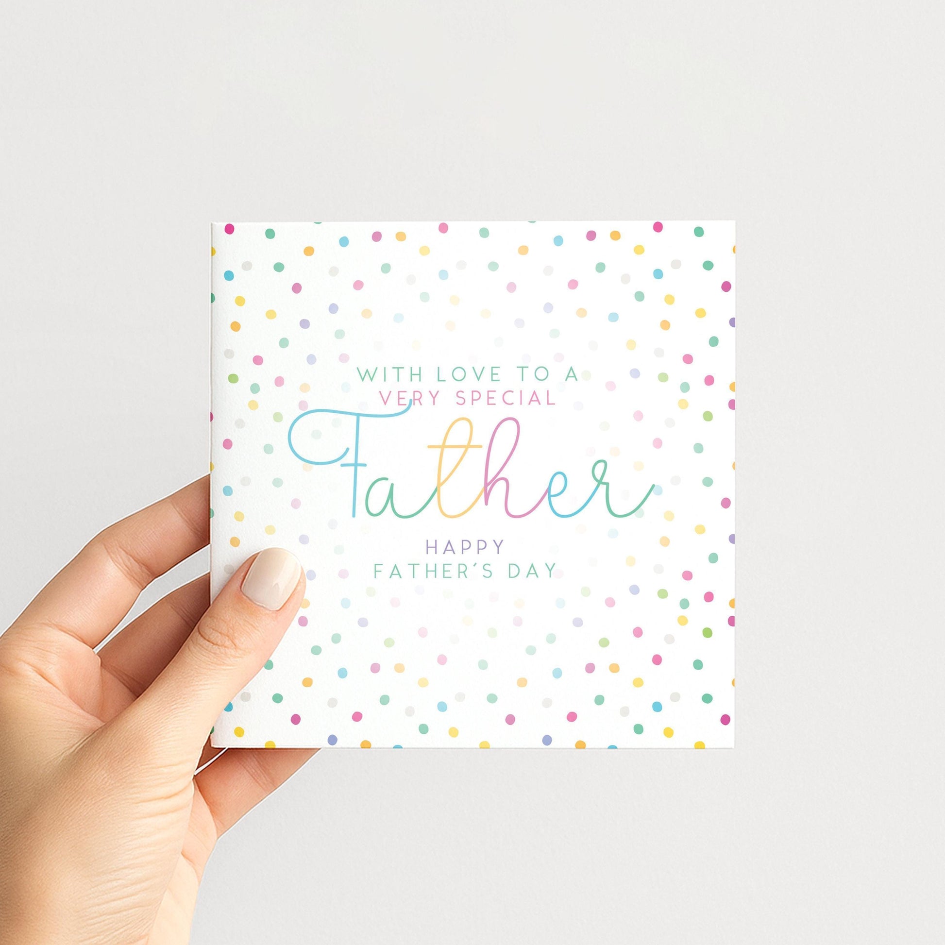 Fathers Day Card - Personalised Dad Greeting Card With Matte Finish & Colourful Design