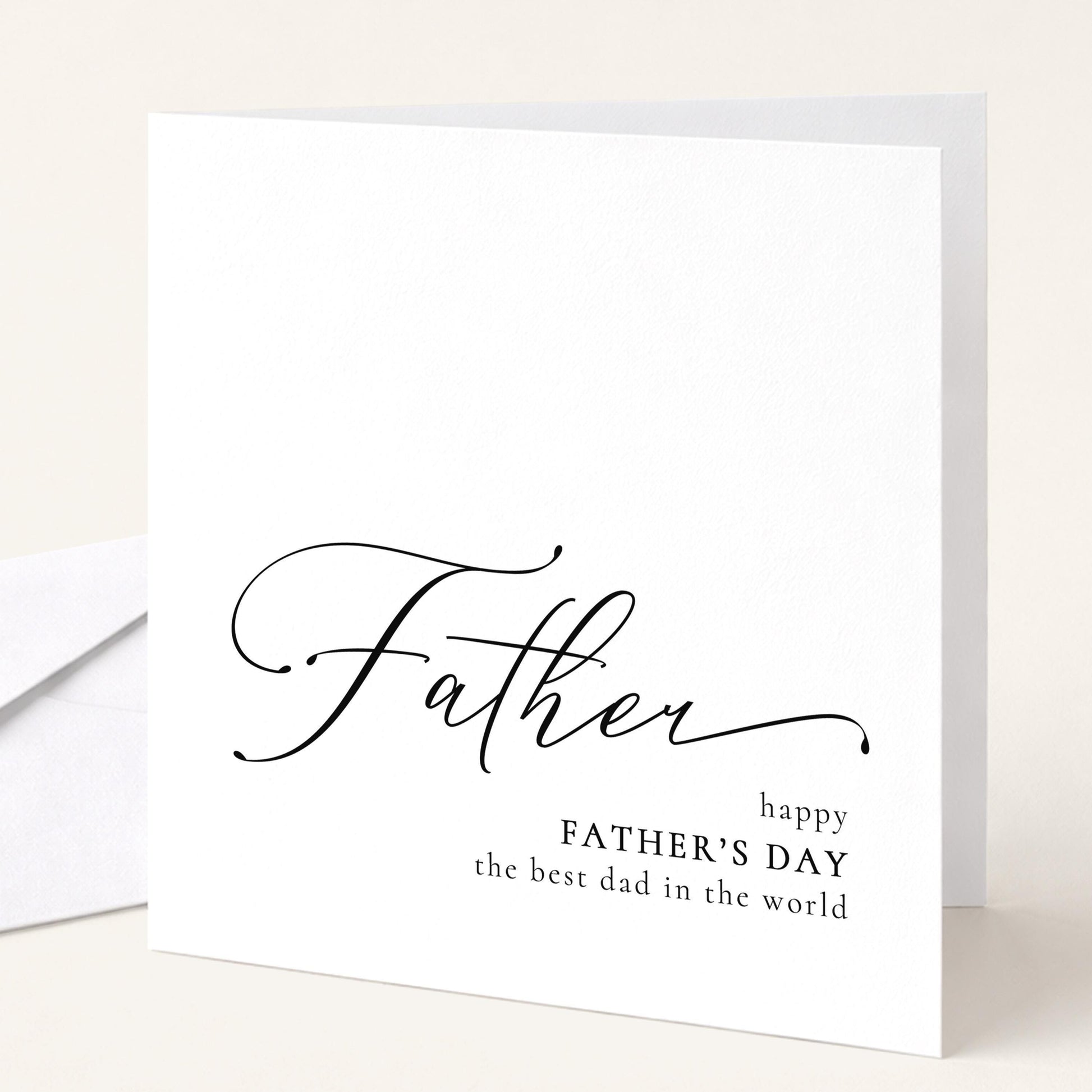 Fathers Day Card Dad – Personalised Modern Script Card With Premium Matte Finish