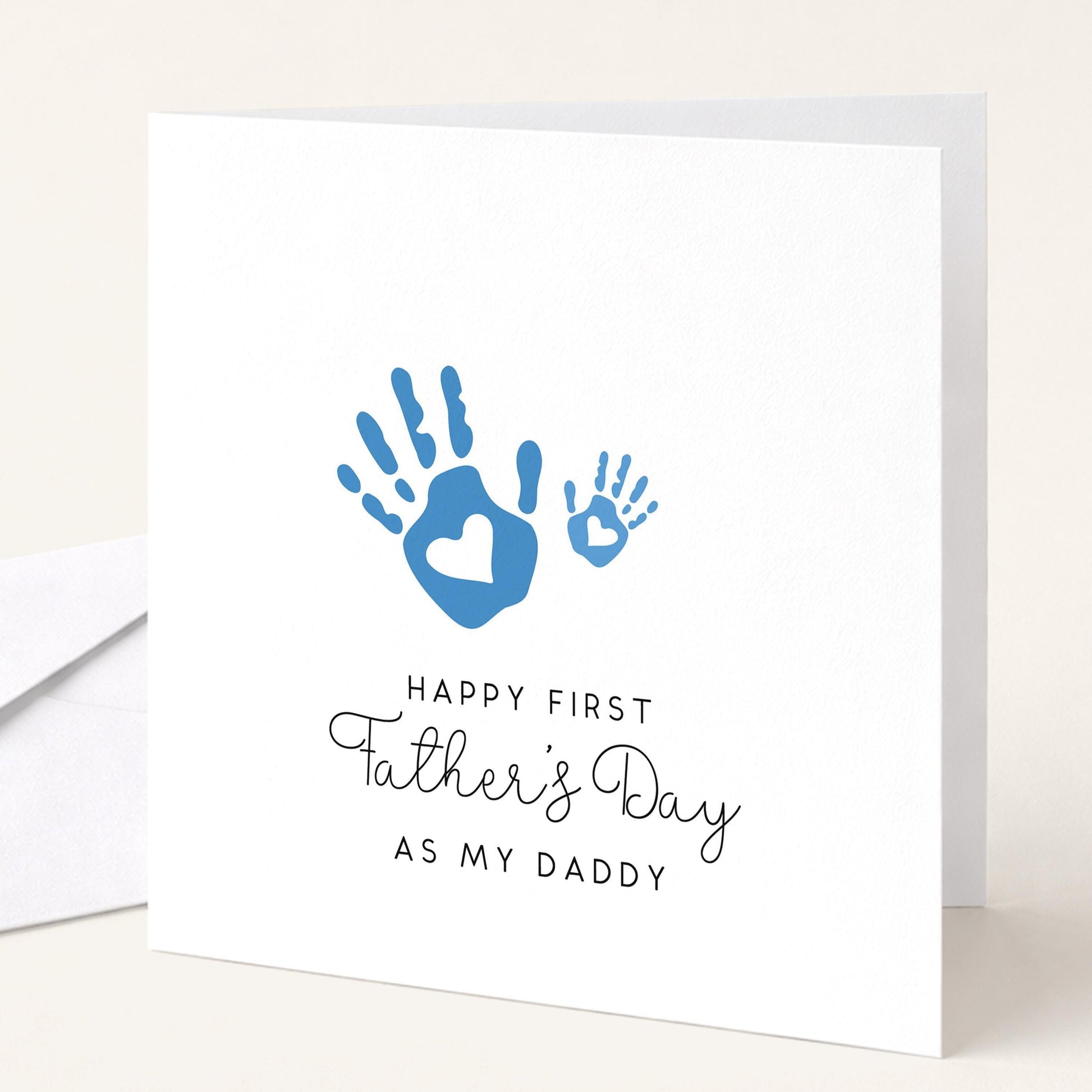 First Fathers Day Card – Personalised Handprint Keepsake For New Dad Gift