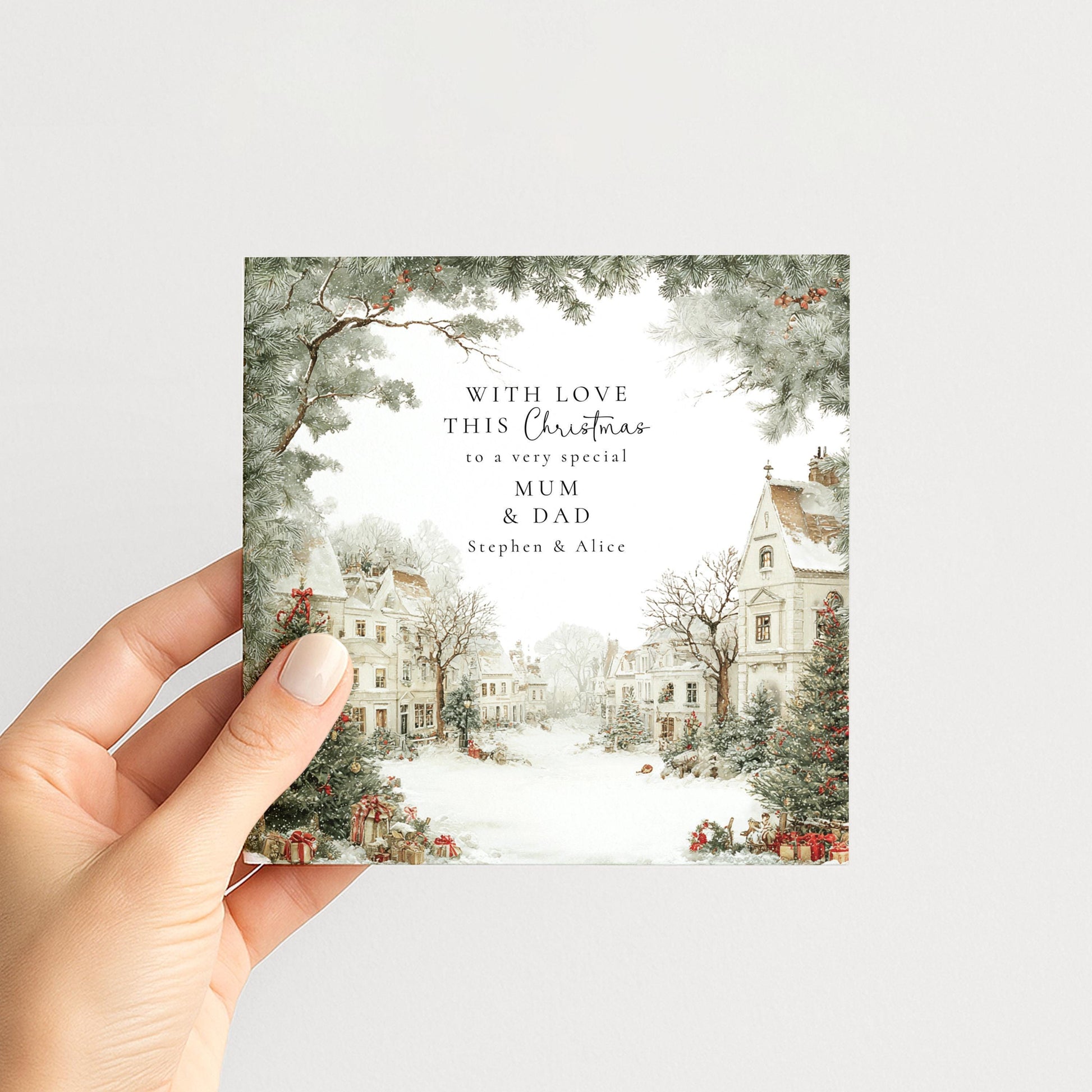 Personalised Christmas Card - Custom Holiday Card With Names | Matte Finish