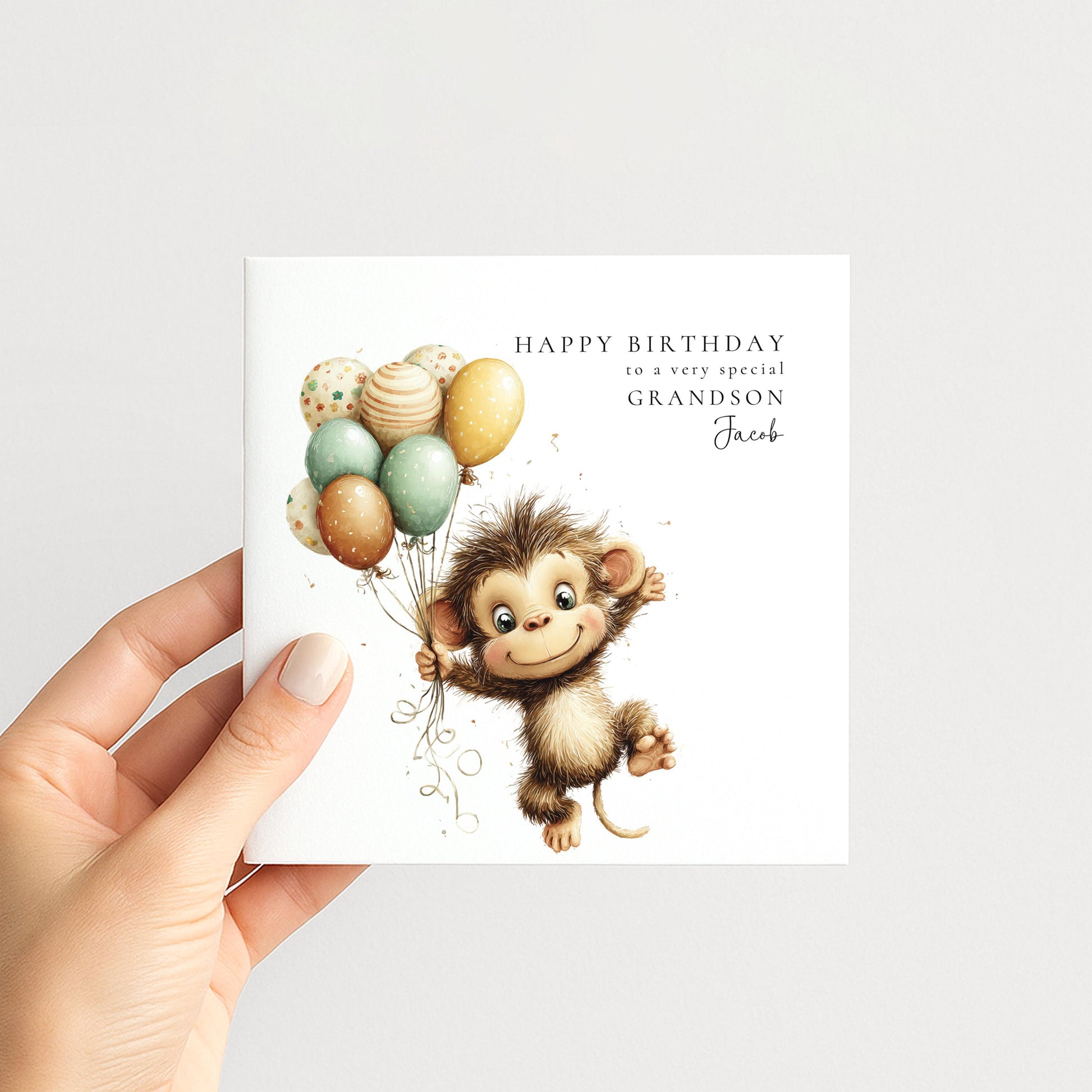 Personalised Grandson Card – Custom Birthday Greeting With Matte Finish & Printed Insert
