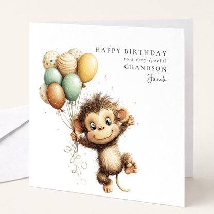 Personalised Grandson Card – Custom Birthday Greeting With Matte Finish & Printed Insert